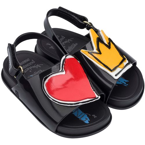 Mini-Melissa-Beach-Slide-Sandal---Vivienne-Preto-Vermelho-L212