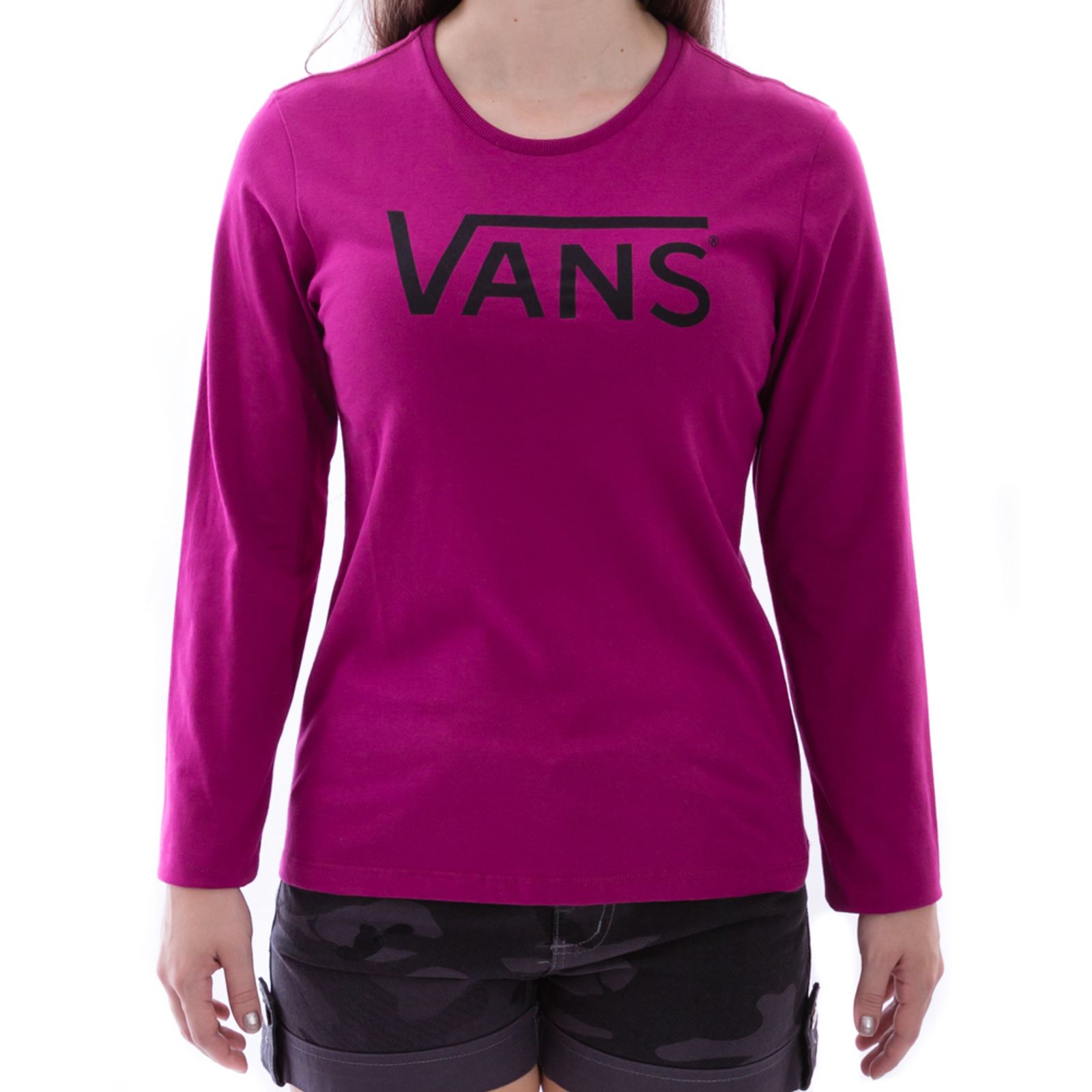 Camiseta Vans Manga Longa Classic Rosa Galleryrock
