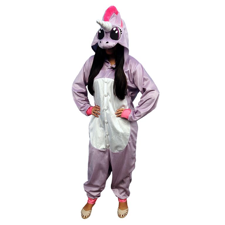 Pijama Kigurumi Fantasia Unicórnio Roxo - Infantil - galleryrock