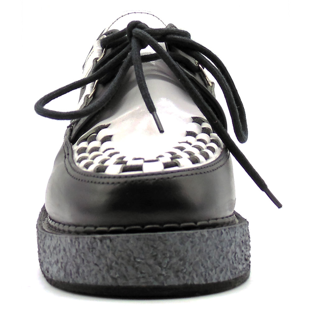 Creeper Vilela Boots Trançado Preto/Branco galleryrock