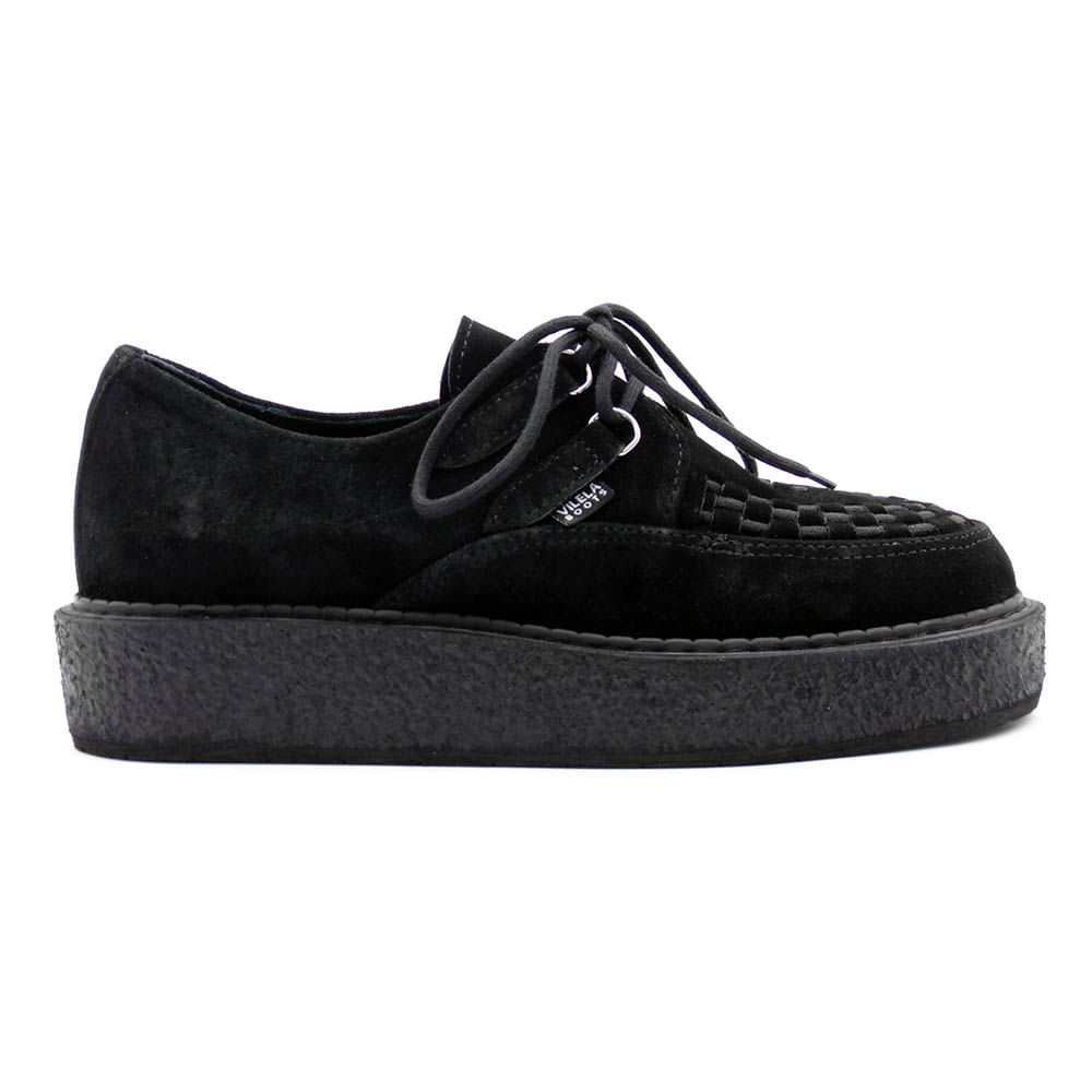 Creeper Vilela Boots Trançado Camurça Preto galleryrock