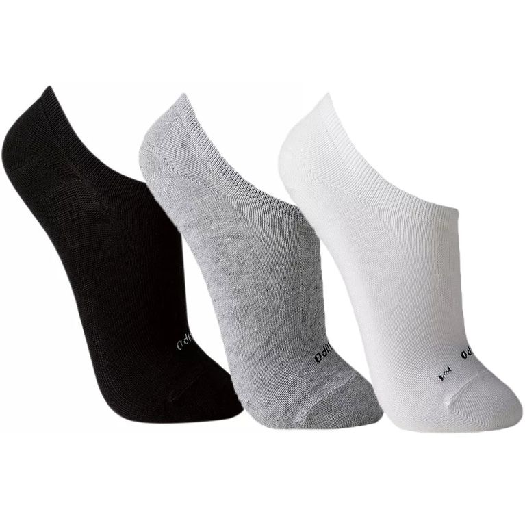 Kit 3 Pares Meia Lupo Sport Preta Branca Cinza - galleryrock