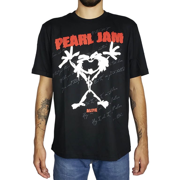 Camiseta pearl jam galeria do rock Clearance