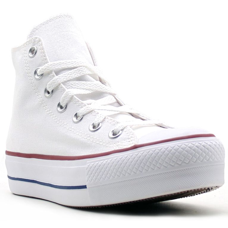 all star branco cano medio plataforma