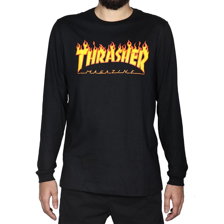 camiseta manga longa thrasher