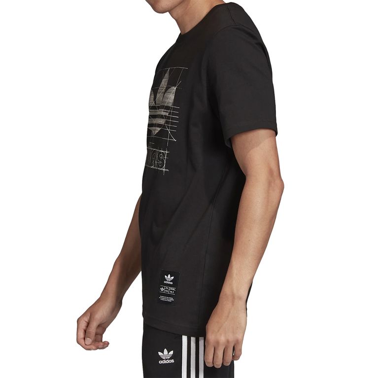camiseta adidas trefoil preta