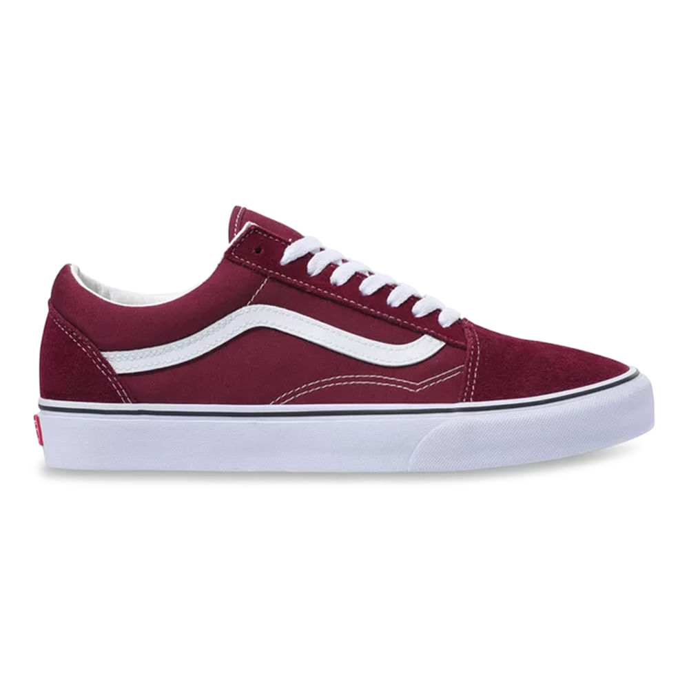 Czarne buty serduszkiem obuwie Tênis Vans Old Skool Port Royale - Vinho - galleryrock