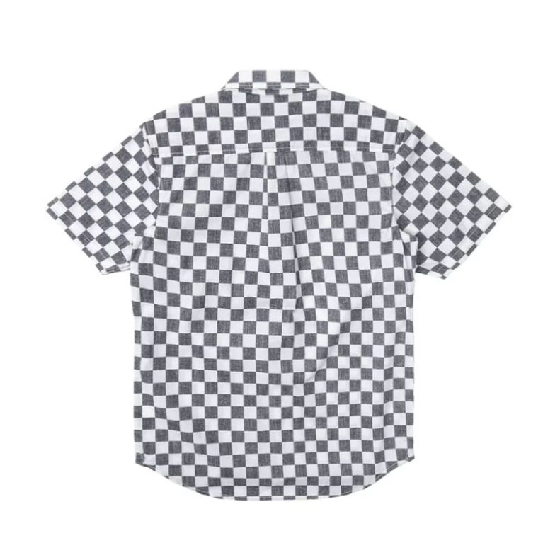 vans checkerboard button up shirt