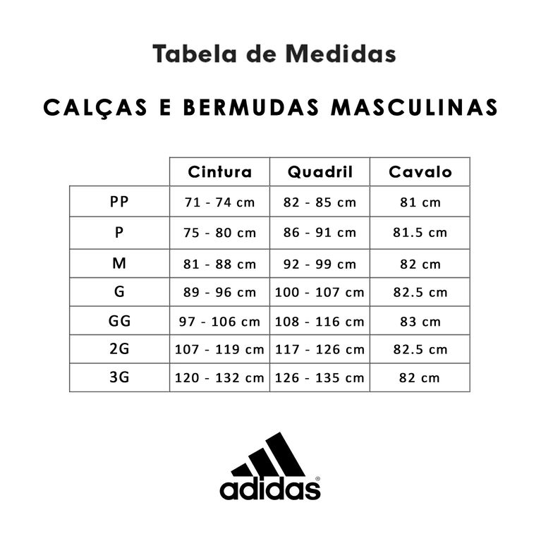 adidas tabela de medidas