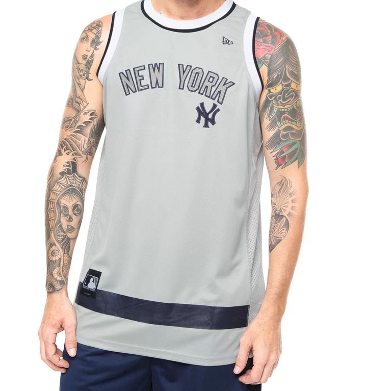 Regata New Basketball Stripes York Yankees Cinza - galleryrock