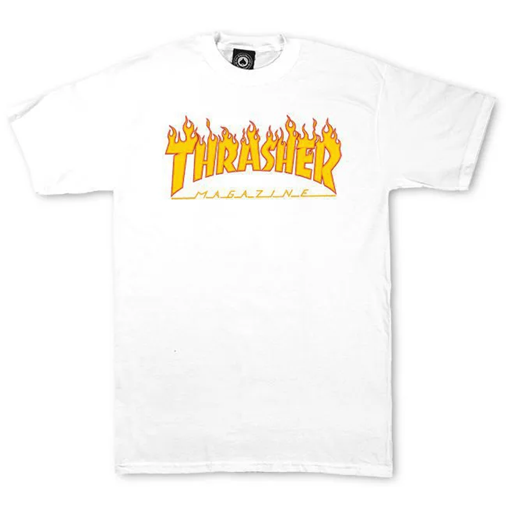 Camiseta Thrasher Magazine Flame Branco galleryrock